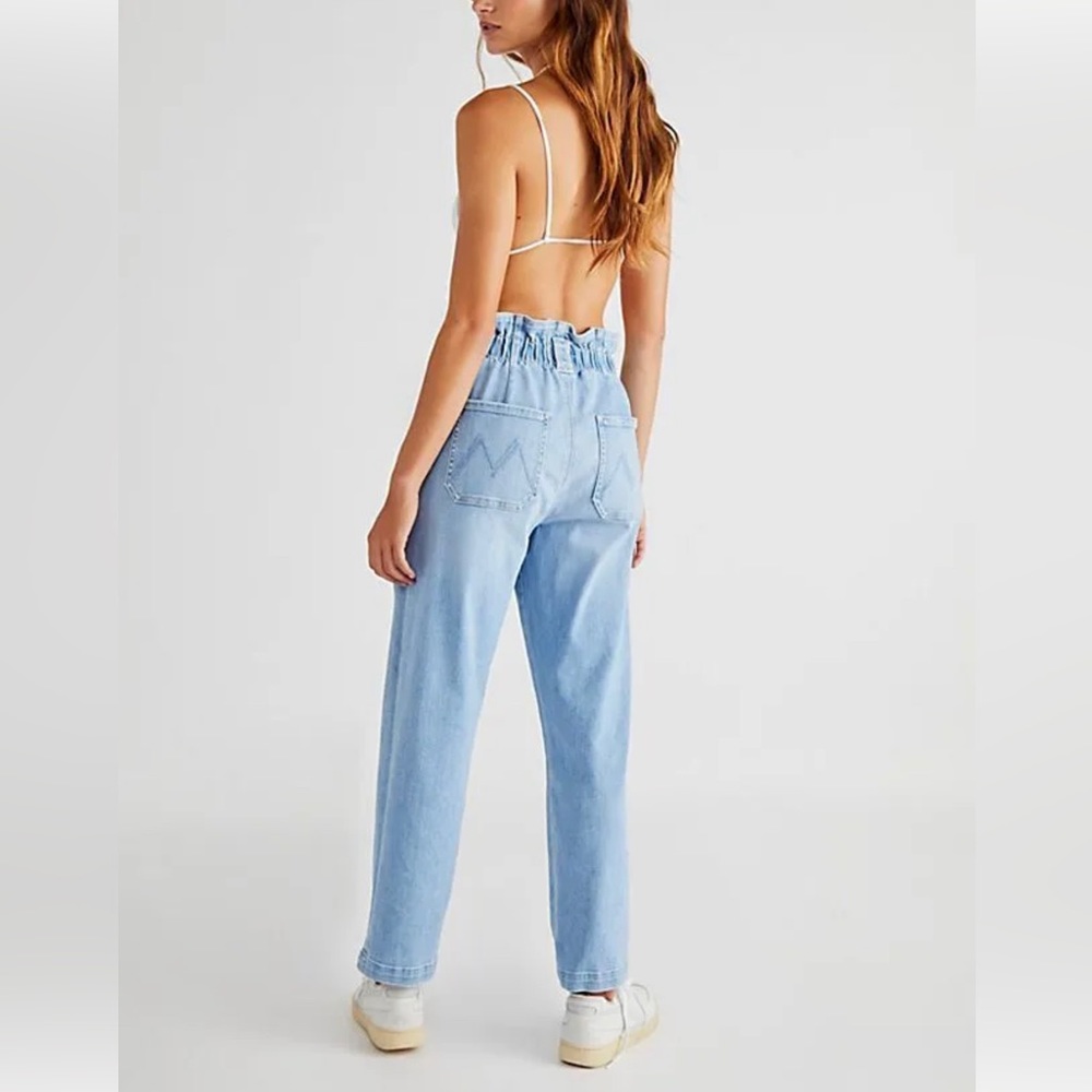 Mother The Yoyo Ruffle Greaser Ankle Jeans in Crafty Side Size 27